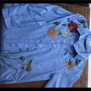 Zara embroidered shirt